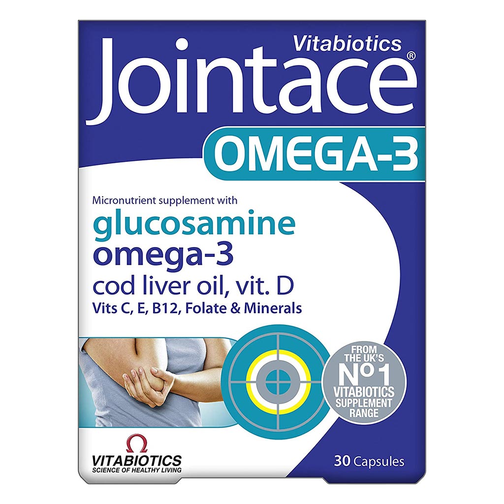 Vitabiotics Jointace Omega-3 Supplement With Glucosamine For Healthy Bone & Cartilage, Pack of 30's