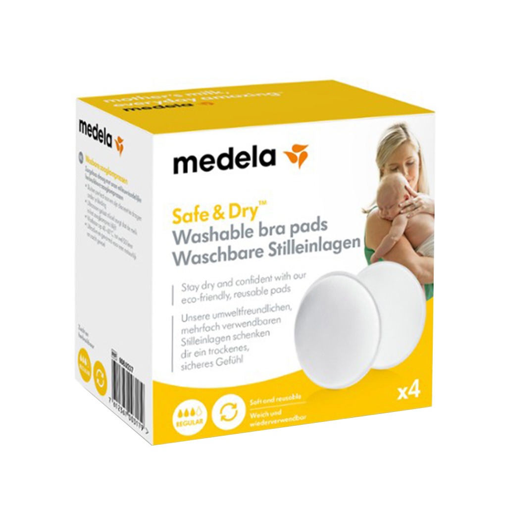 Medela Safe & Dry Washable Bra Pads 4's