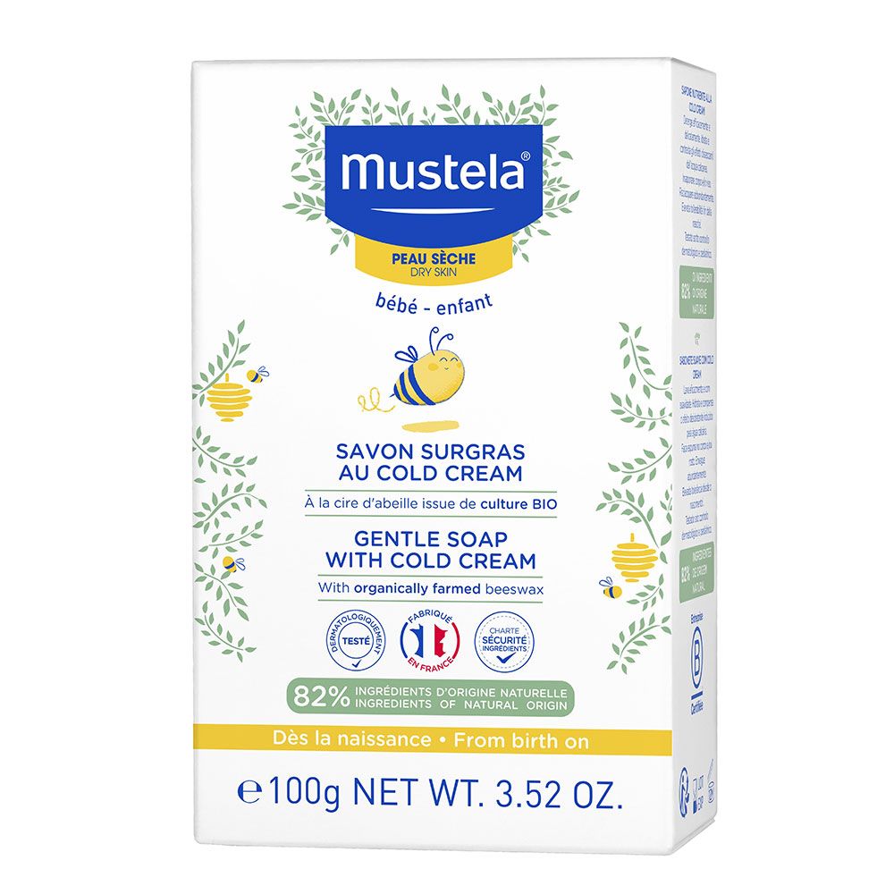 Mustela Baby Gentle Soap With Cold Cream & Beeswax For Dry Skin 100g