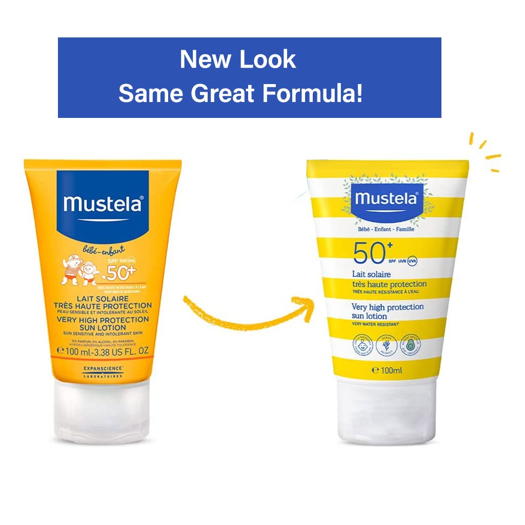 Mustela Very High Protection SPF50+ Sunscreen Lotion For Face and Body, Water Resistant 100ml