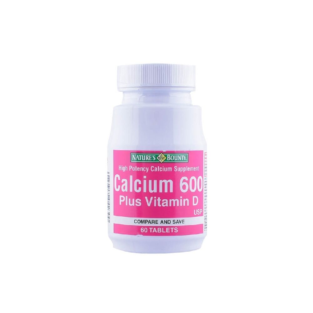 Nature's Bounty Calcium 600 Plus Vitamin D Tablets 60's