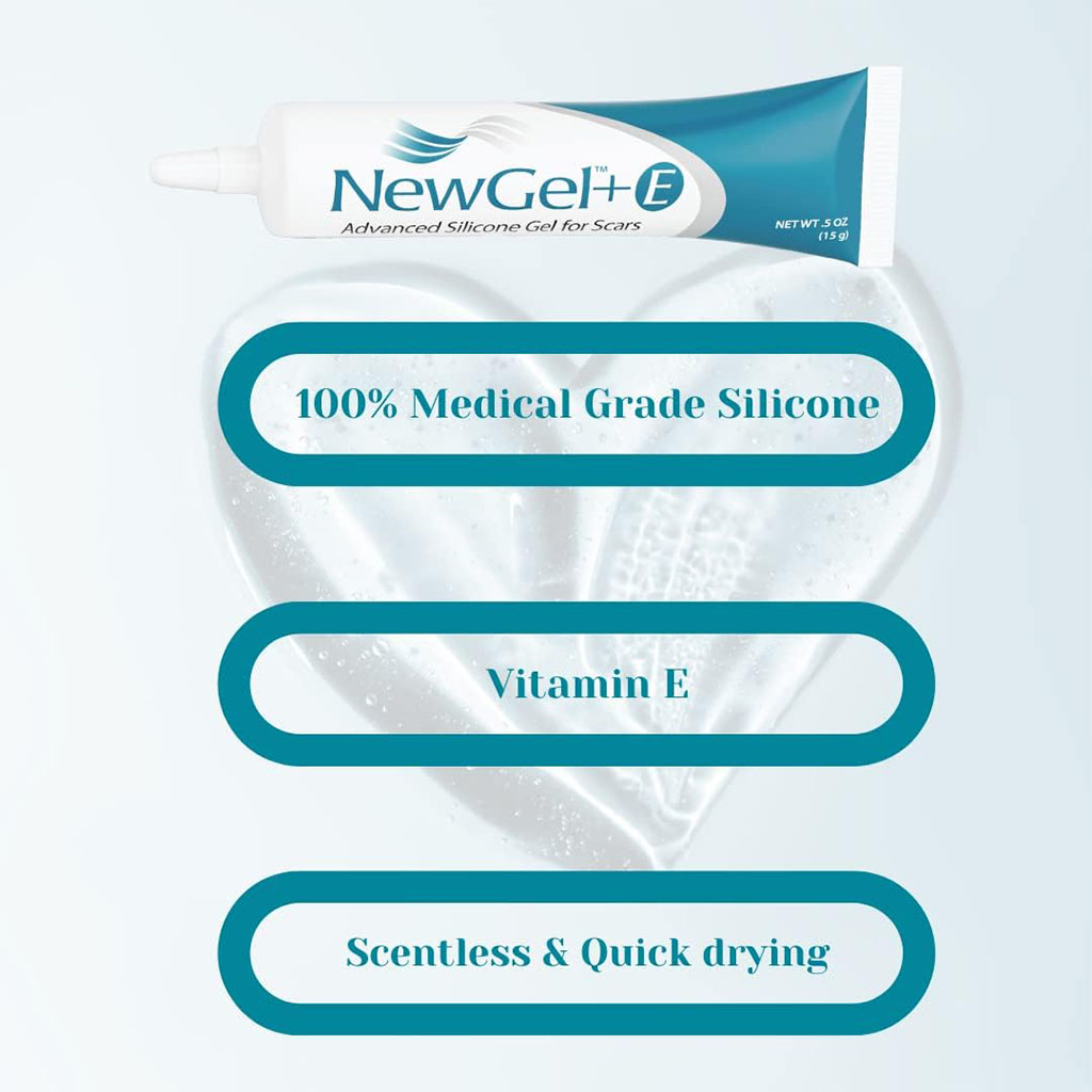 NewGel+E Advanced Medical-Grade Silicone Gel + Vitamin E for All Scar Types 15g
