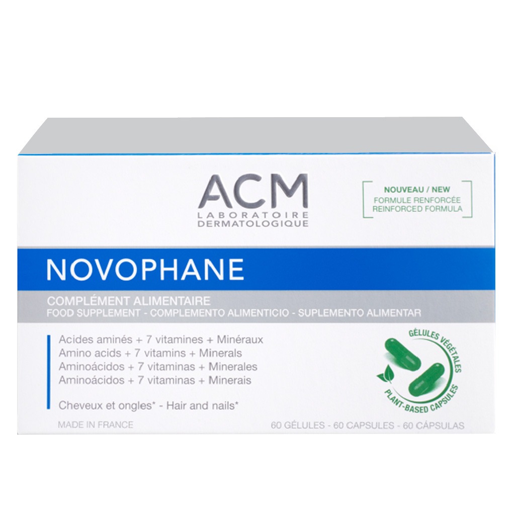 ACM Novophane Capsules, Food Supplement For Hair & Nail Growth, Pack of 60's