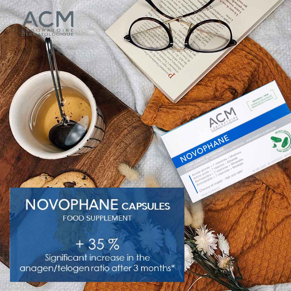 ACM Novophane Capsules, Food Supplement For Hair & Nail Growth, Pack of 60's
