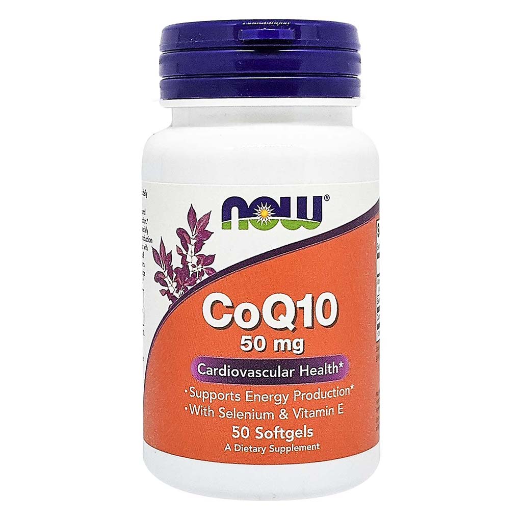 Now CoQ10 50mg Antioxidant Softgels For Heart Health & Energy, Pack of 50's