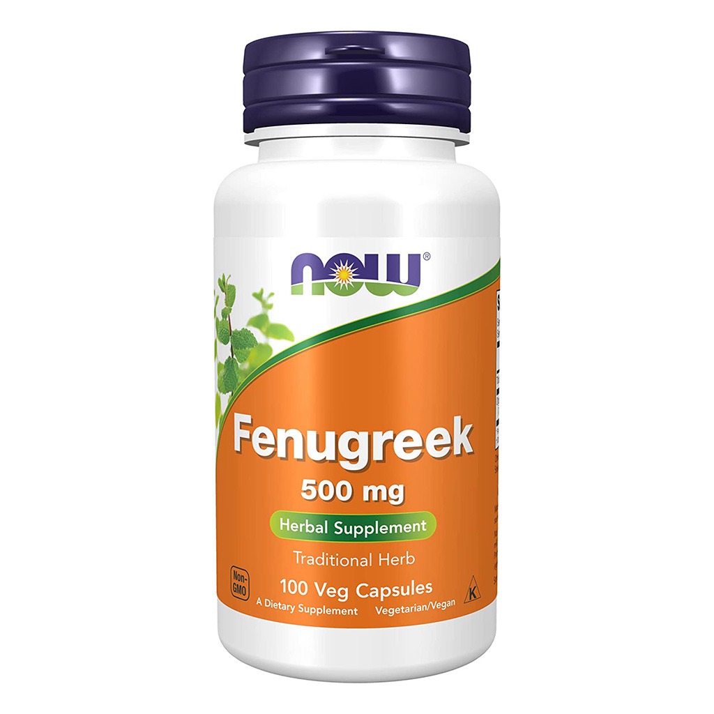 Now Fenugreek 500mg Herbal Supplement Capsules, Pack of 100's