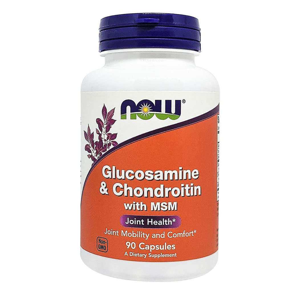 Now Glucosamine & Chondroitin With MSM Capsules For Joint Health, Pack of 90's