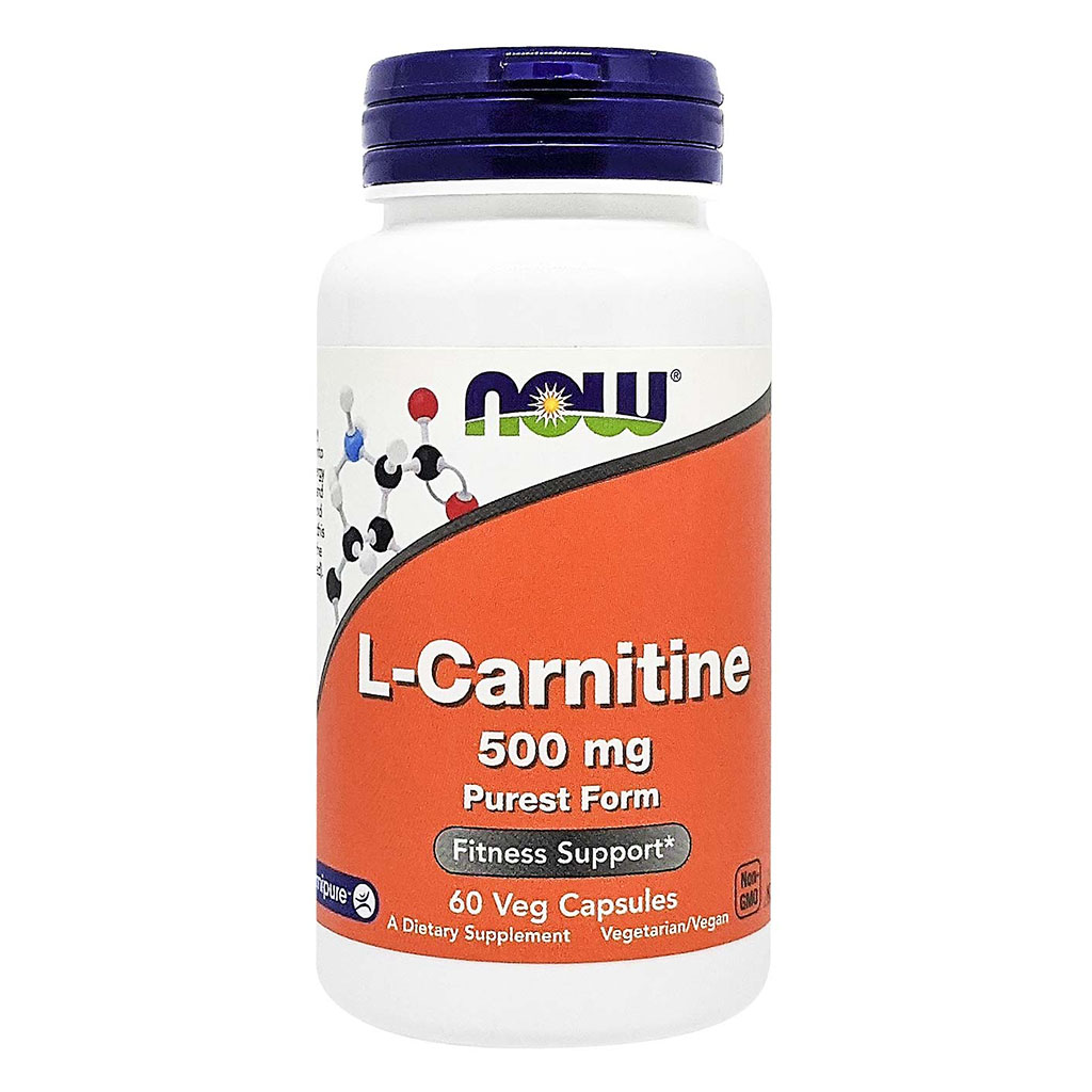 Now L-Carnitine 500mg Vegetarian Capsules For Fitness Support, Pack of 60's