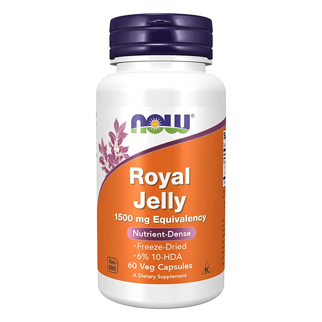 Now Royal Jelly 1500mg Capsules For Overall Health & Wellness, Pack of 60's