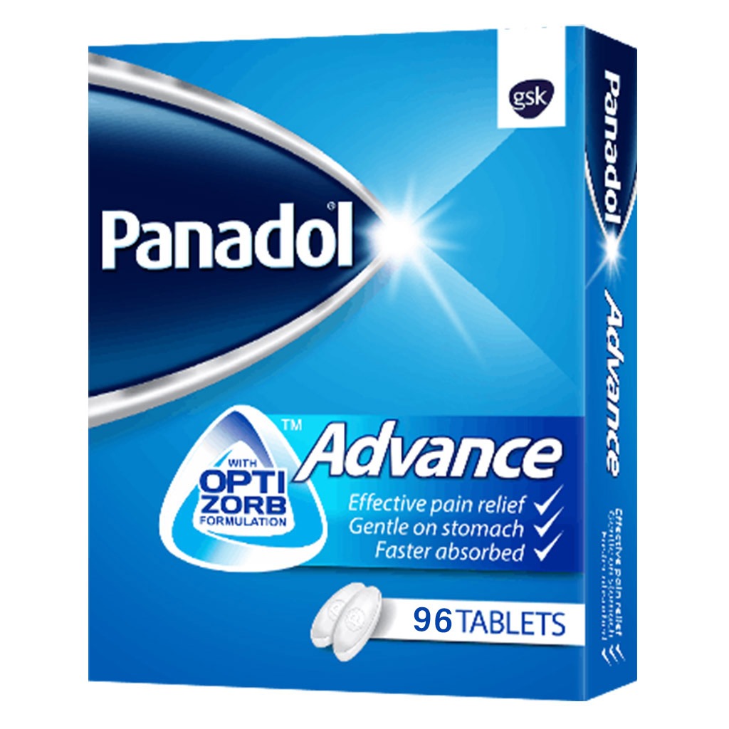 Panadol Advance Paracetamol 500mg Tablets For Fever And Pain Relief, Pack of 96's
