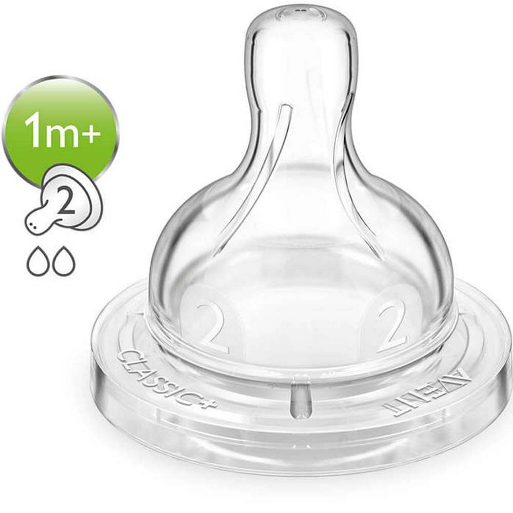Philips Avent Silicone Teats 2 Holes 2's SCF632/27