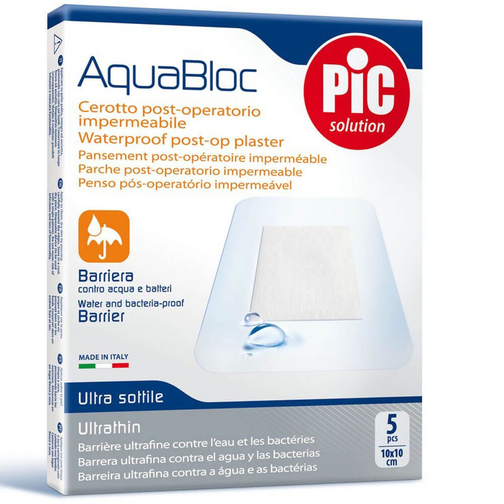 Pic Aquabloc Waterproof Post-Op Plasters 10 x 10 cm 5's