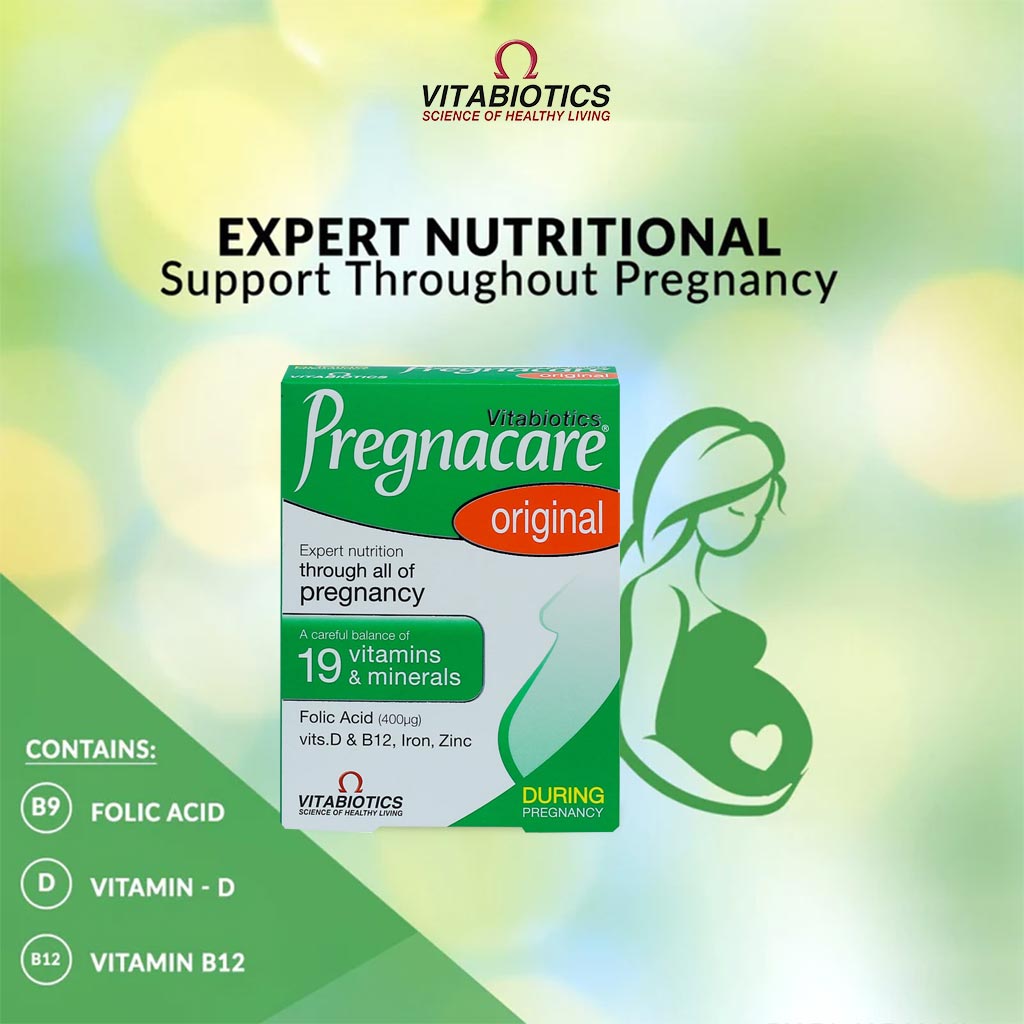 Vitabiotics Pregnacare Original Pregnancy Supplement Tablets With Folic Acid & Iron, Pack of 30's