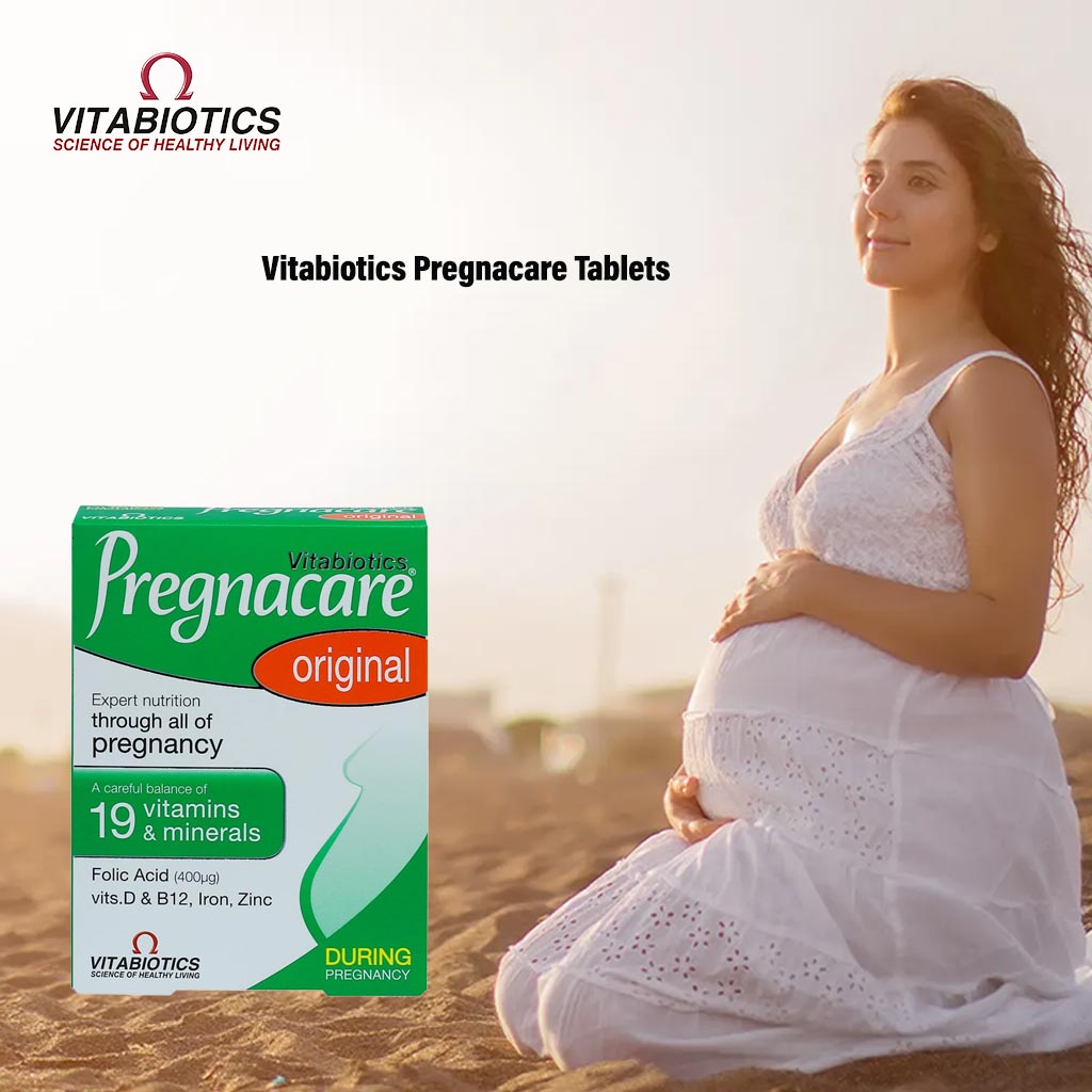 Vitabiotics Pregnacare Original Pregnancy Supplement Tablets With Folic Acid & Iron, Pack of 30's