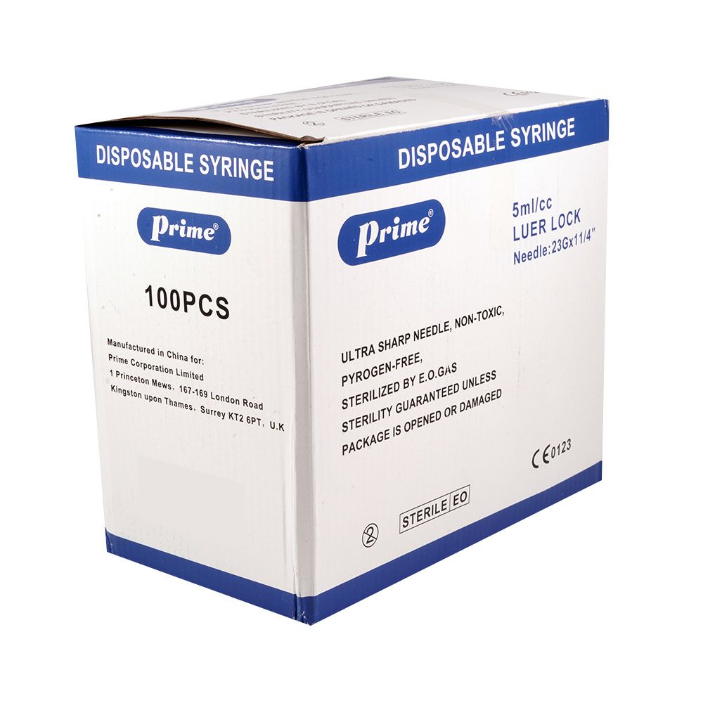Prime Syringe 5 mL 100's