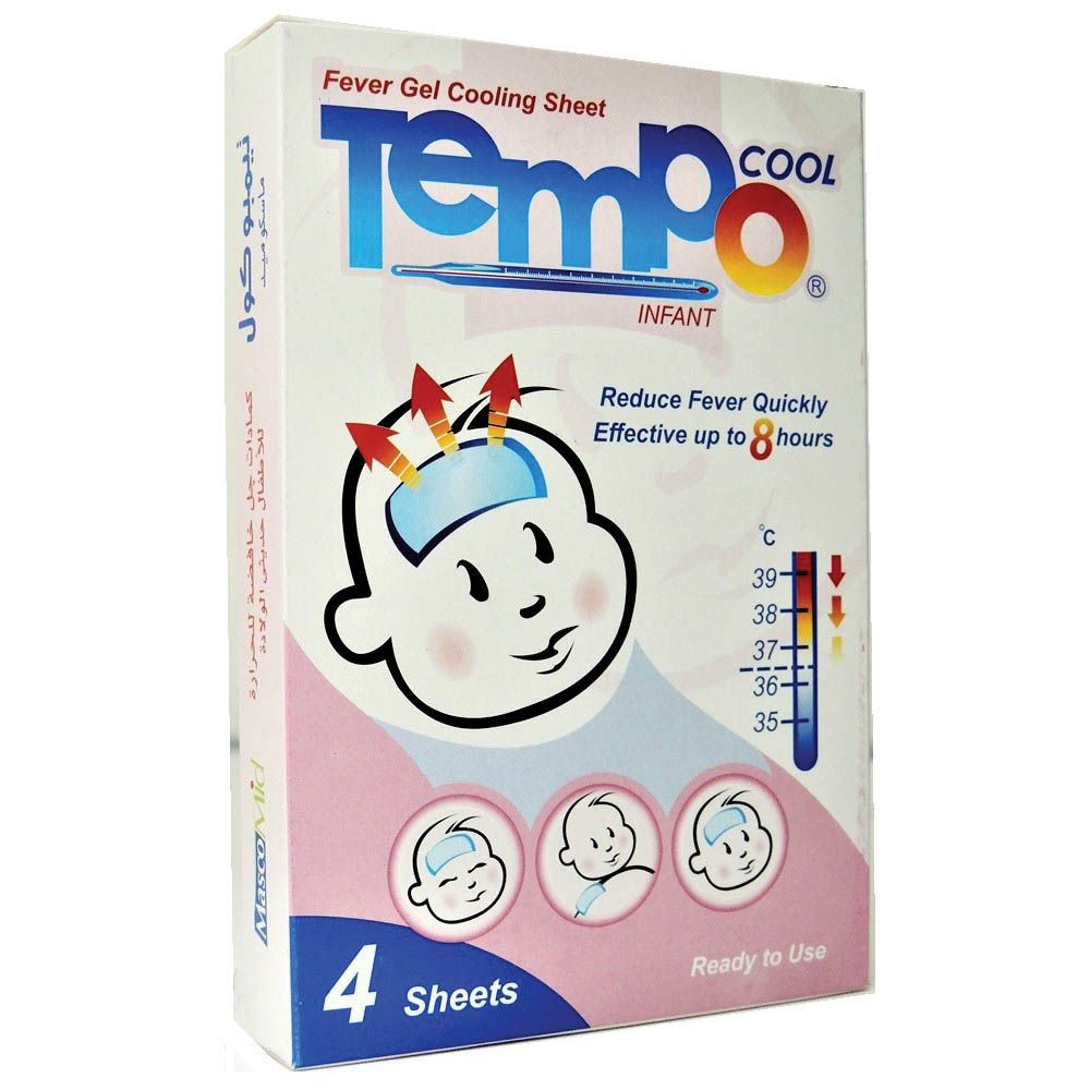 Tempo Cool Infant Fever Gel Cooling Sheet 4's