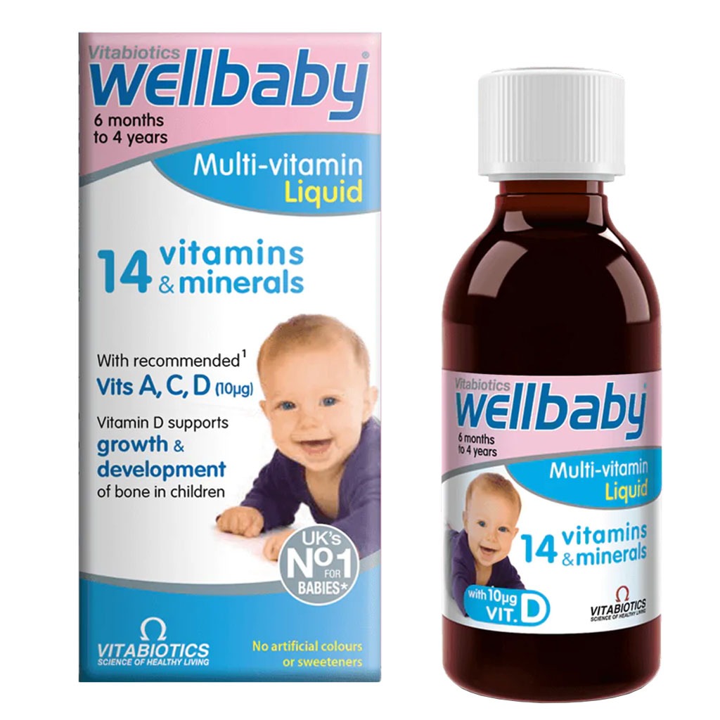 Vitabiotics Wellbaby Multivitamin Liquid For Baby From 6 Months To 4 Year Old 150ml