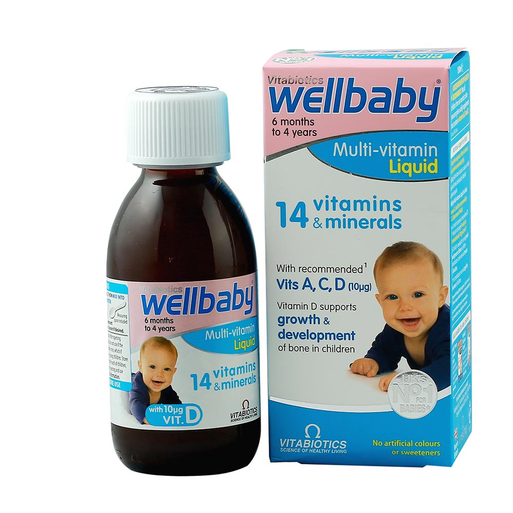 Vitabiotics Wellbaby Multivitamin Liquid For Baby From 6 Months To 4 Year Old 150ml