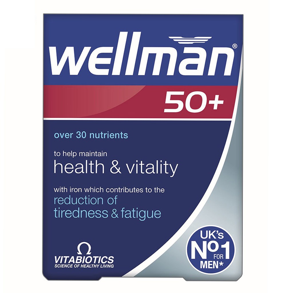 Vitabiotics Wellman 50+ Tablet With Advanced Micronutrients For Men's Health & Vitality, Pack of 30's