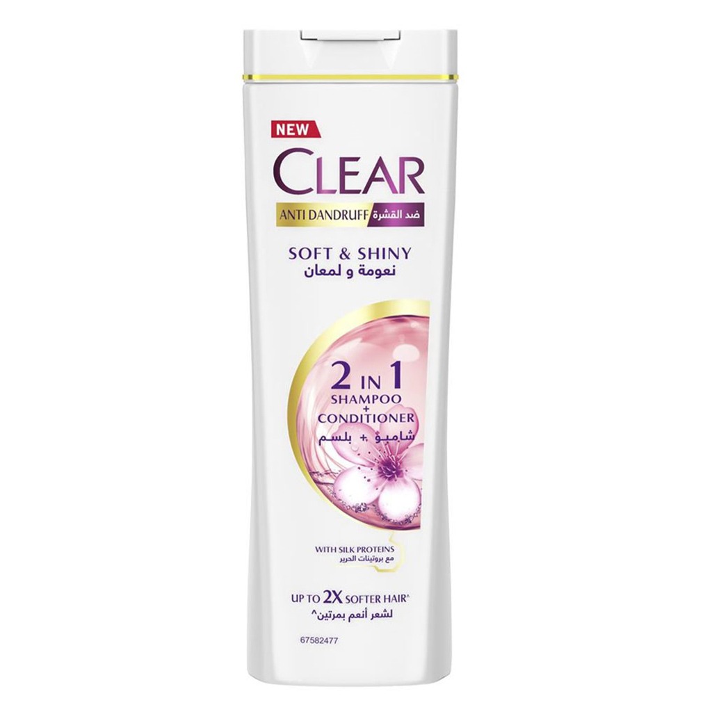 Clear Soft & Shiny Anti Dandruff 2 In 1 Shampoo + Conditioner 400 mL