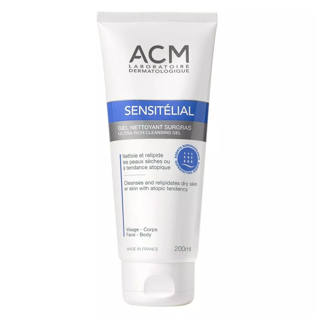 ACM Sensitelial Ultra Rich Cleansing Gel For Dry & Atopy-Prone Skin Of Face & Body 200ml