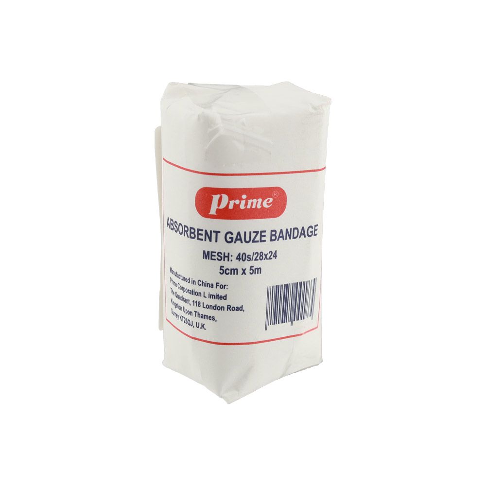Prime Absorbent Gauze Bandage 5 cm x 5 m