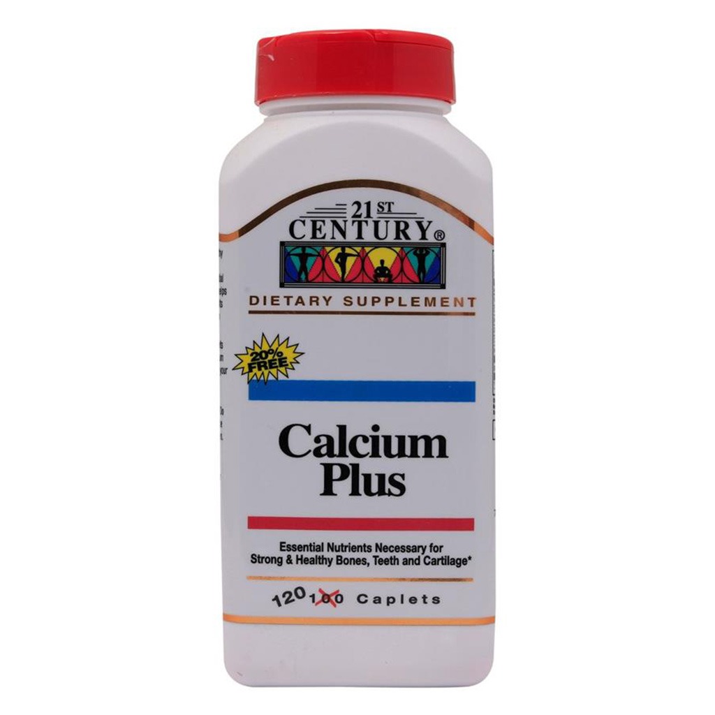 21st Century Calcium Plus Multimineral + Vitamin D Tablets For Bones & Teeth, Pack of 120's