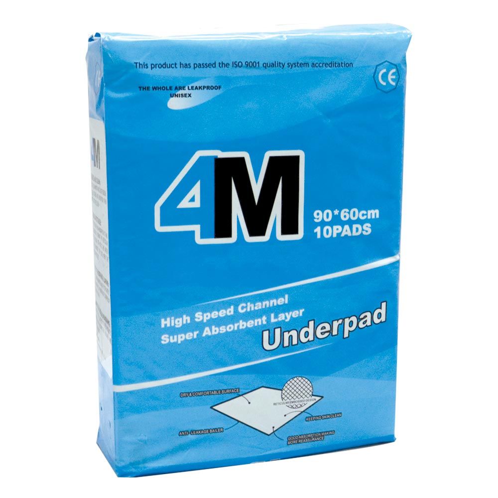 4M Disposable Underpad 90 x 60cm, 10's