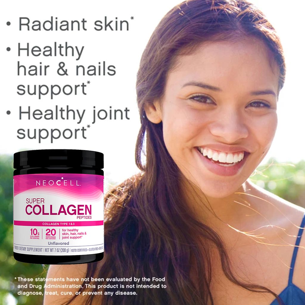 NeoCell Super Collagen Powder For Healthy Skin, Hair, Nails & Joint Support, Unflavoured 200 g