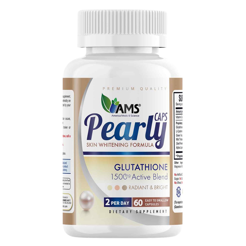 AMS Pearly Skin Whitening Glutathione 1500 mg Capsules 60's
