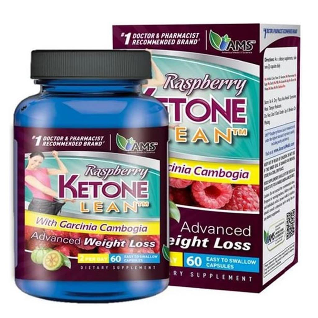 AMS Raspberry Ketone Lean Capsules, Weight Loss Supplement With Garcinia Cambogia, Pack of 60's
