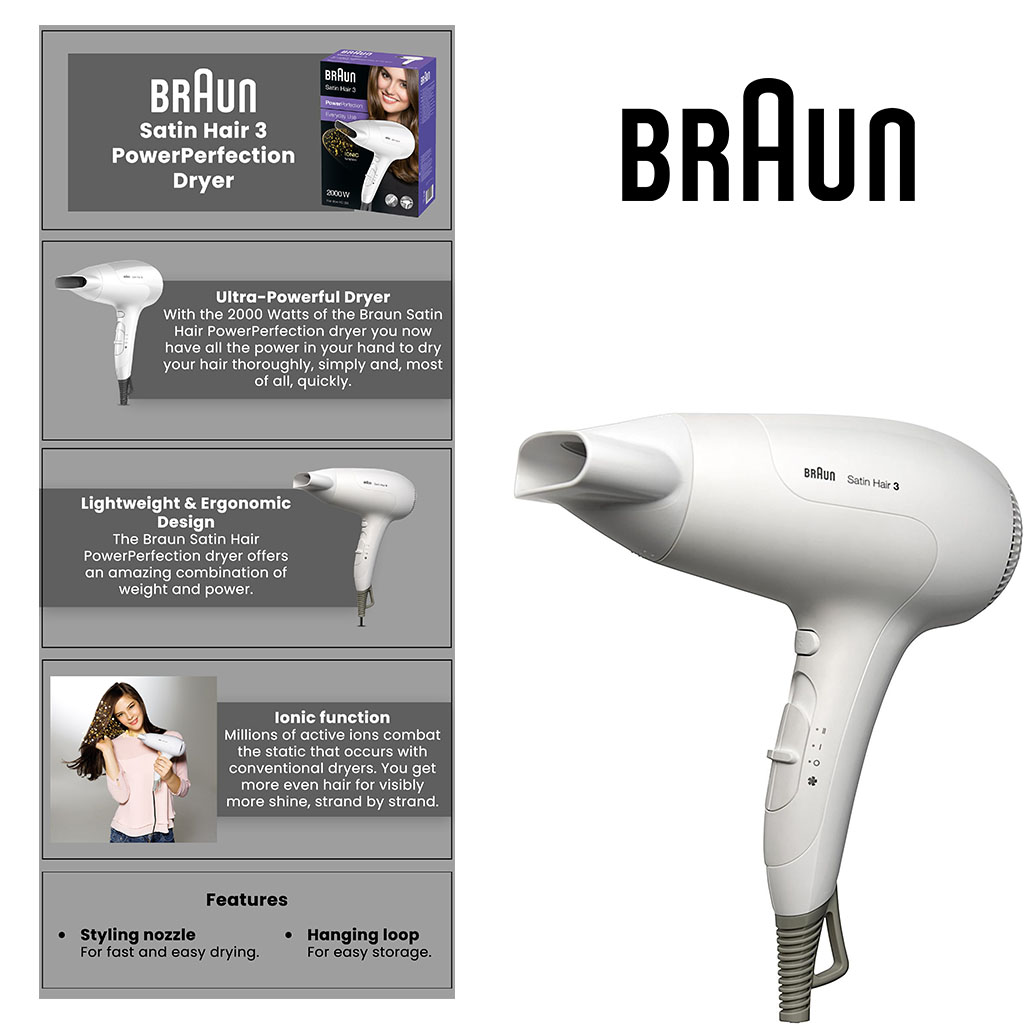 Braun Satin Hair 3 Dryer HD380