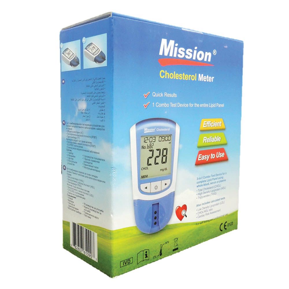 Mission Cholesterol Monitoring System 3-in-1 Combo Device