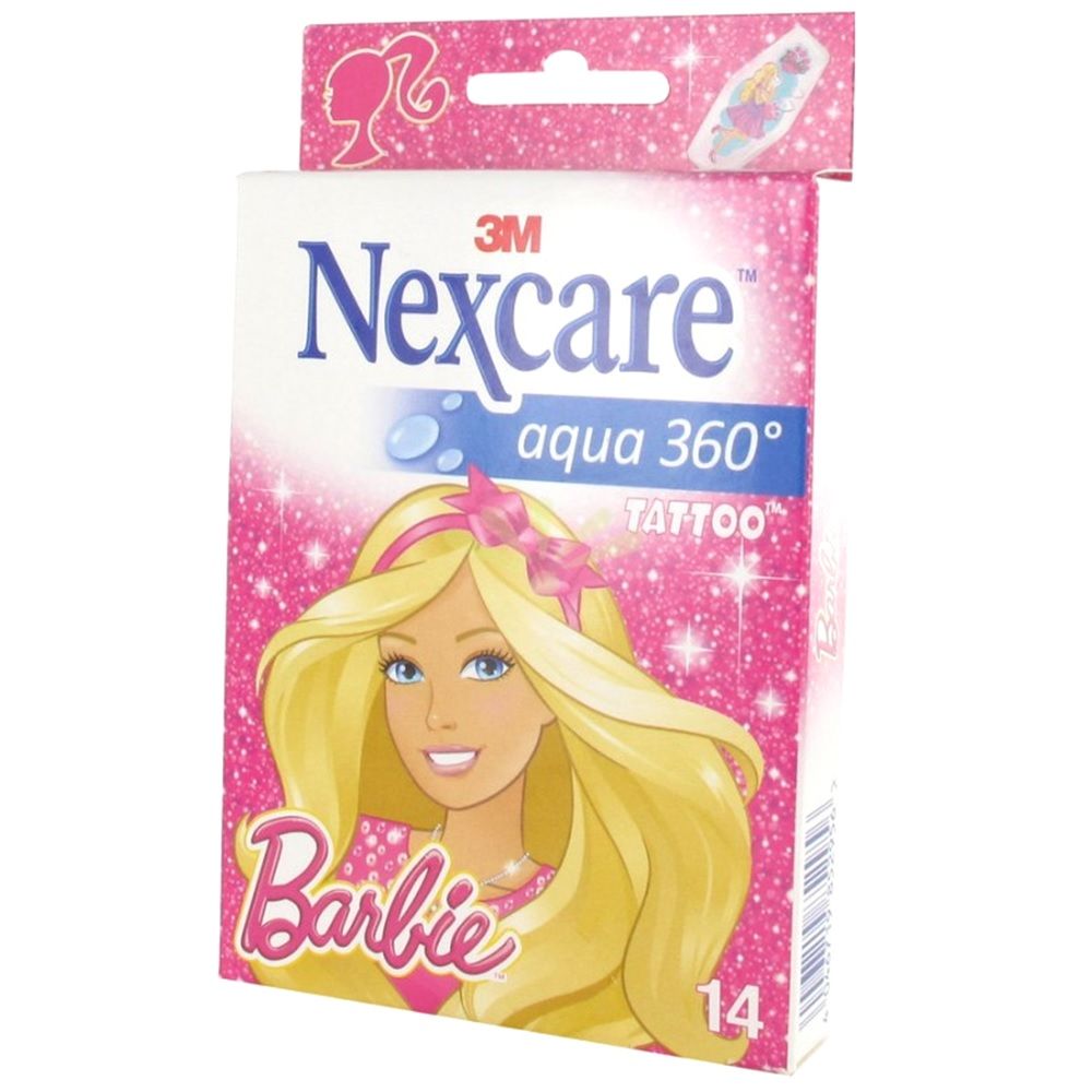3M Nexcare Aqua Tattoo Barbie Strips 14's