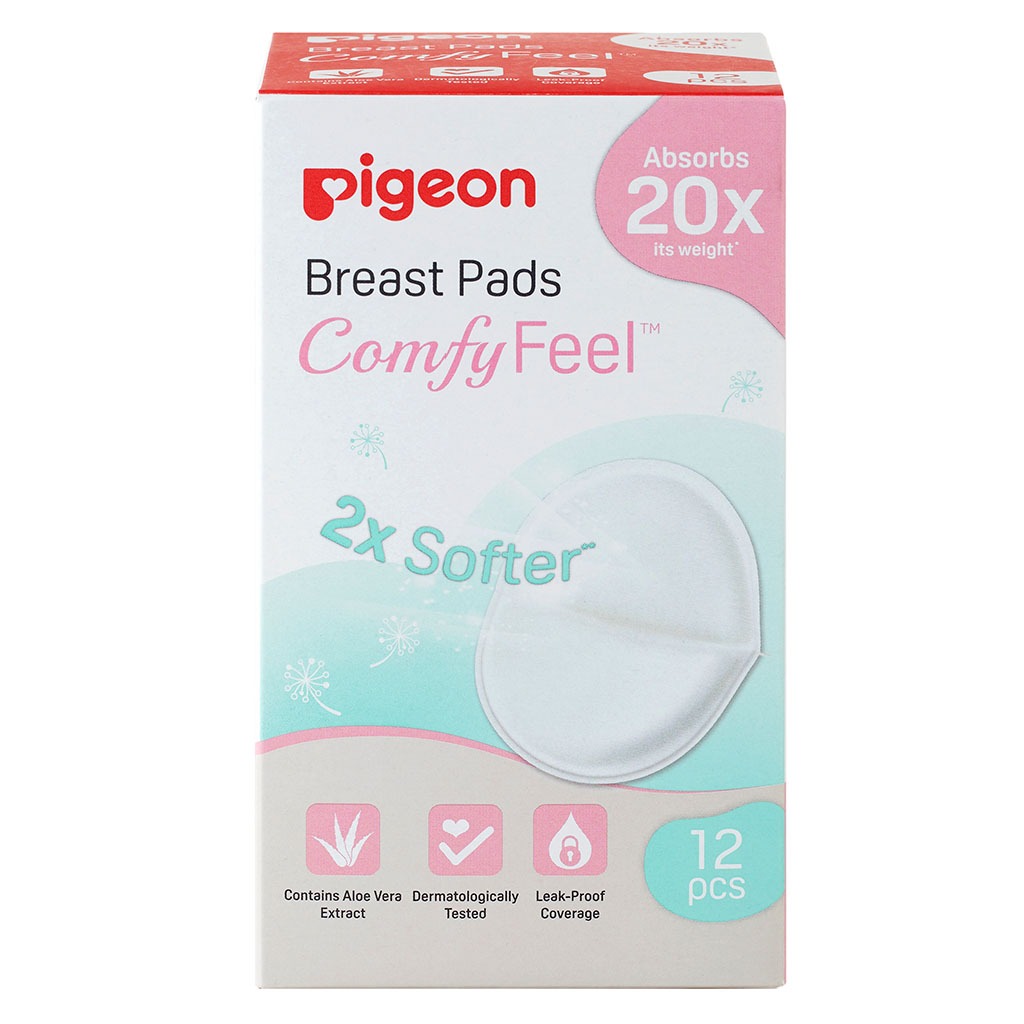 Pigeon Comfy Feel Breast Pads with Aloe Vera Extract, Pack of 12's
