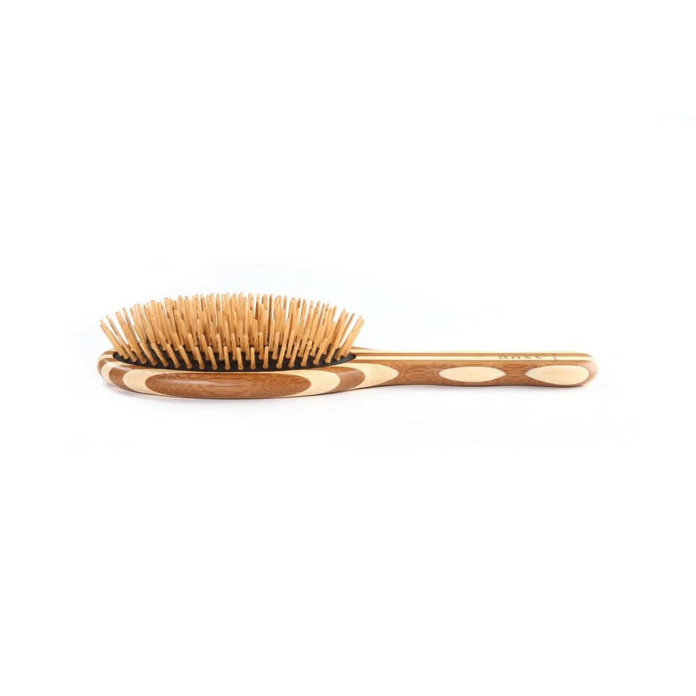 Bass Extra Large Oval Wood Bristles Bamboo Striped Brush 20