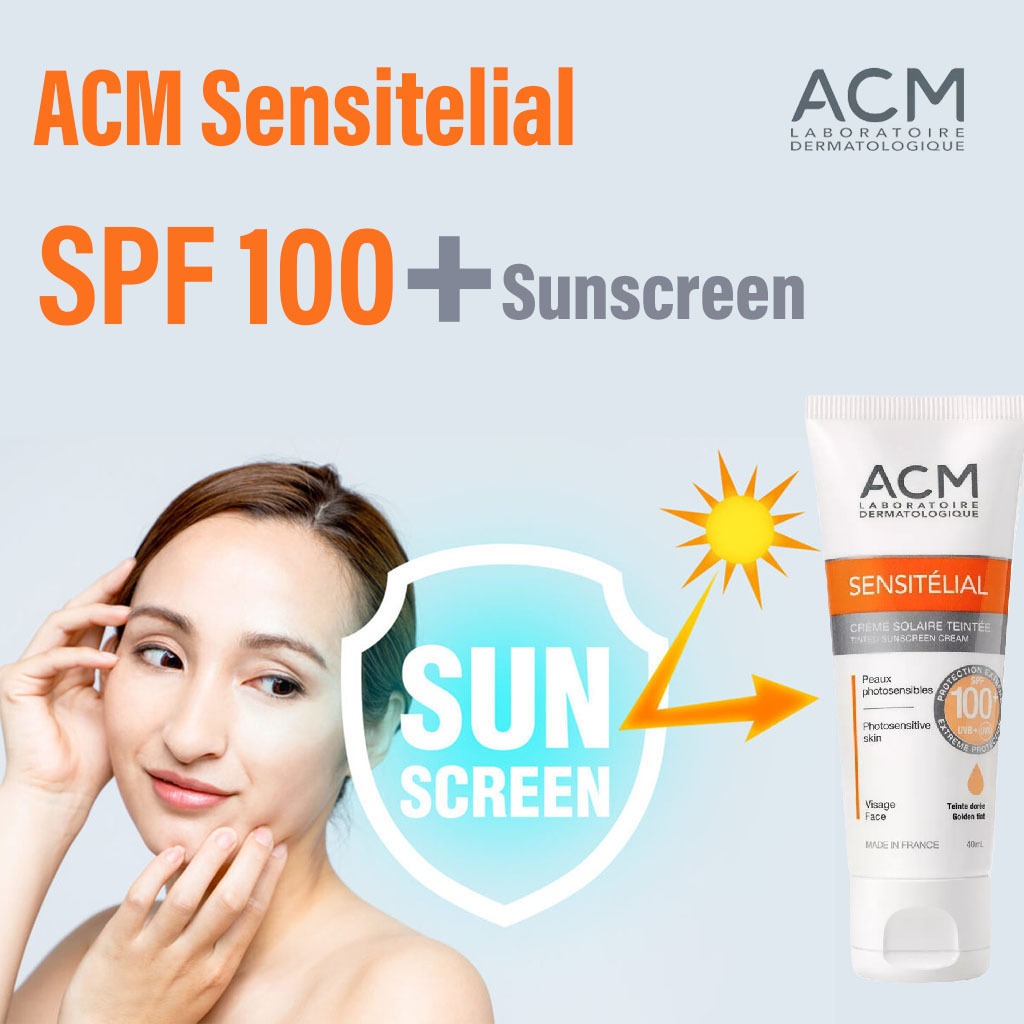ACM Sensitelial Golden Tint SPF100 Sunscreen Cream 40ml