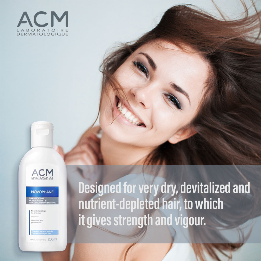 ACM Novophane Ultra-Nourishing Shampoo For Dry & Damaged Hair 200ml