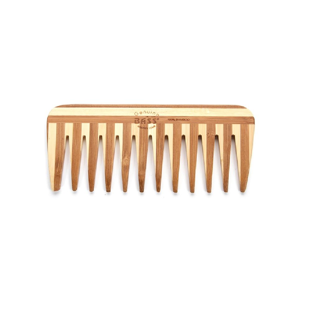 Bass Wide Tooth Medium Wood Comb W2