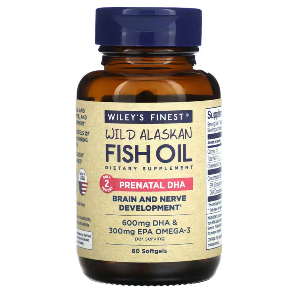 Wiley's Finest Prenatal DHA Fish Oil Softgels, Pack of 60's