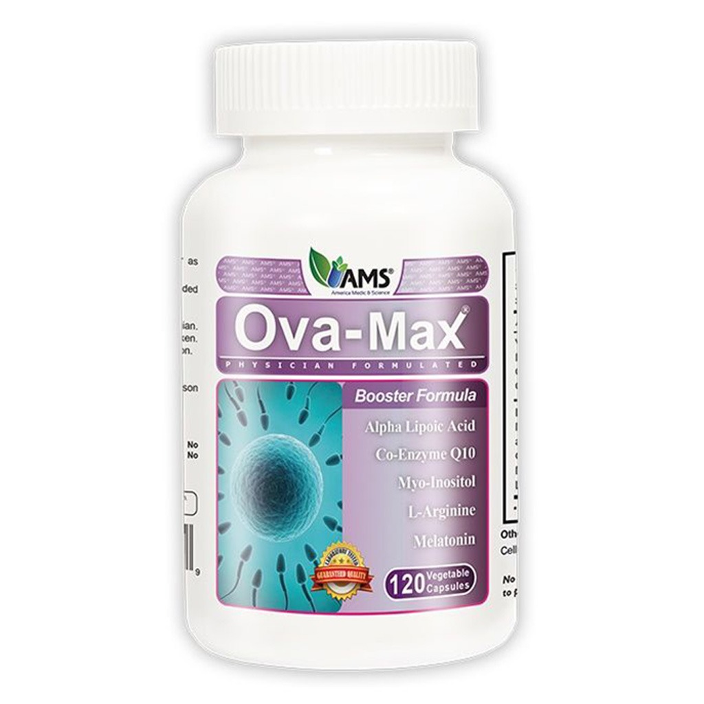 AMS Ova-Max Prenatal Support Vegetable Capsules, Conception And Fertility Supplement, Pack of 120's