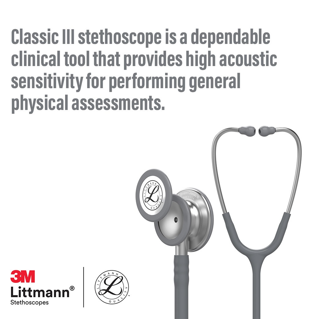 3M Littmann Classic III Stethoscope Grey 5621