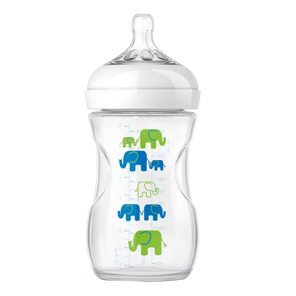 Philips Avent Natural Feeding Bottle Green Elephant Design Gift Set SCD627/01