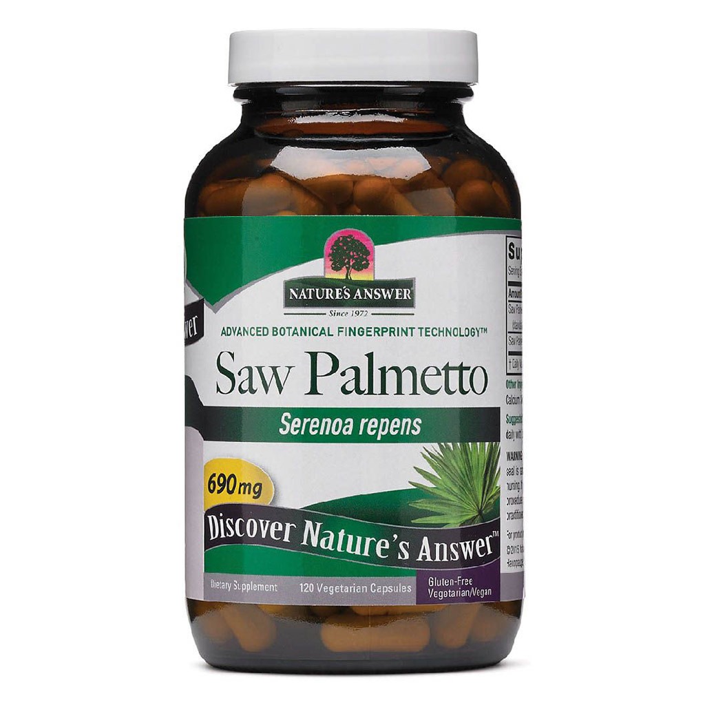 Nature's Answer Saw Palmetto 690mg Vegan Capsules For Prostate Health, Pack of 120's