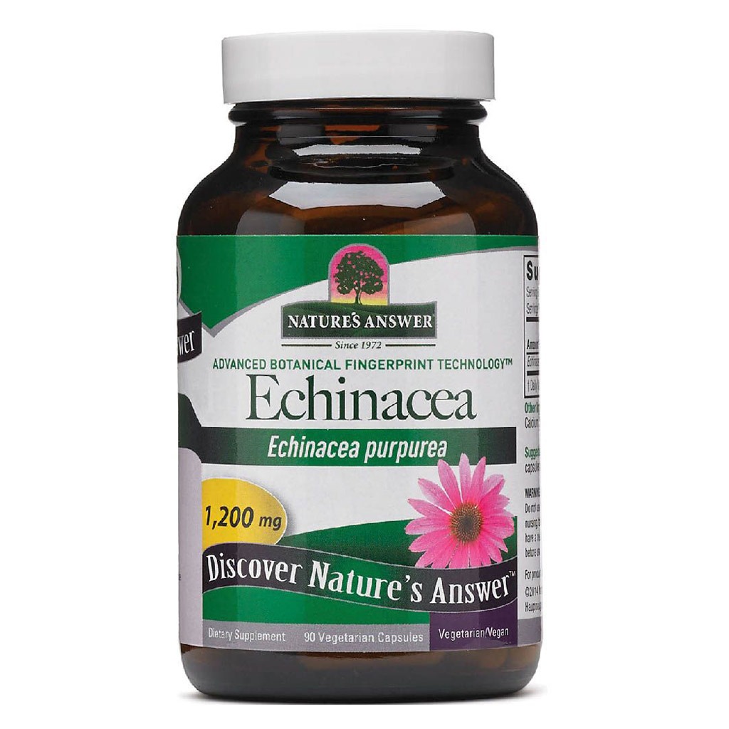 Nature's Answer Echinacea Herb 1200 mg Vegan Capsules For Antioxidant & Immunity Boost, Pack of 90's