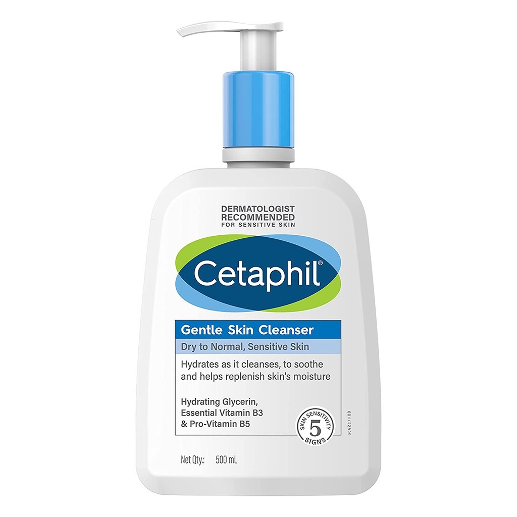Cetaphil Gentle Skin Cleanser, Face & Body Wash For Men & Women With Dry to Normal and Sensitive Skin, Unscented, 500ml