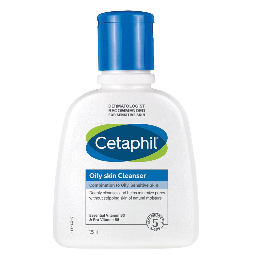Cetaphil Oily Skin Cleanser, Foaming Face & Body Wash for Men & Women With Combination to Oily and Sensitive Skin, Unscented, 125ml