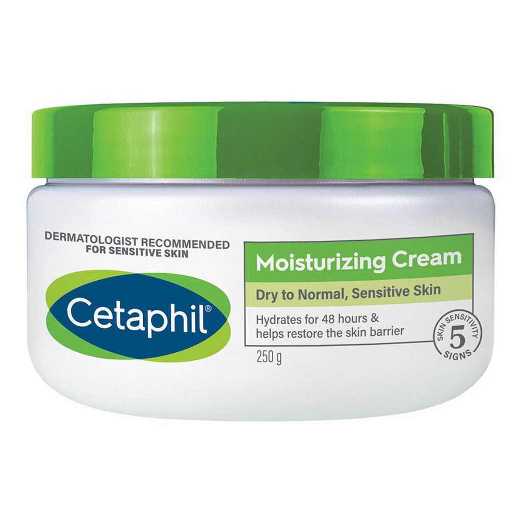 Cetaphil Moisturizing Cream, Face & Body Moisturizer For Men & Women With Dry to Very Dry Sensitive Skin, Unscented, 250g