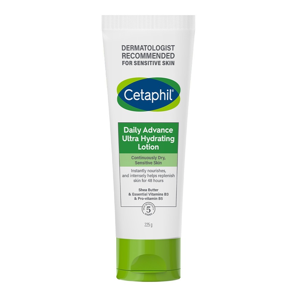 Cetaphil Daily Advance Ultra Hydrating Face & Body Moisturizing Lotion For Men & Women With Dry and Sensitive Skin, Unscented, 225g