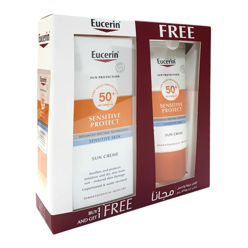 Eucerin Sensitive Protect SPF50+ Sun Cream 50 mL 1+1 PROMO